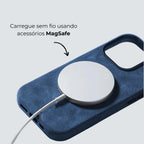 Alcantara Case Magsafe - Azul Oceano
