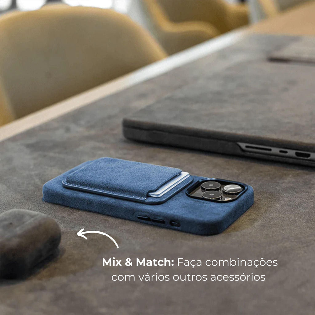 Alcantara Case Magsafe - Azul Oceano