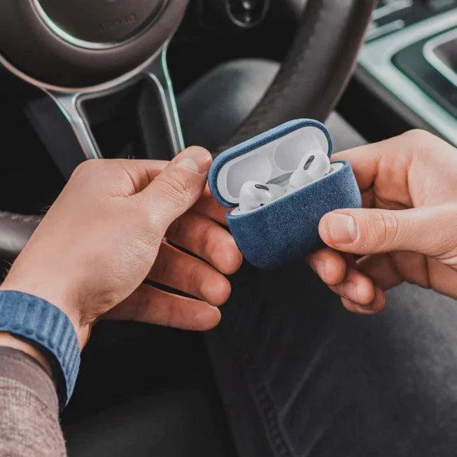 Alcantara Case - AirPods - Azul Oceano