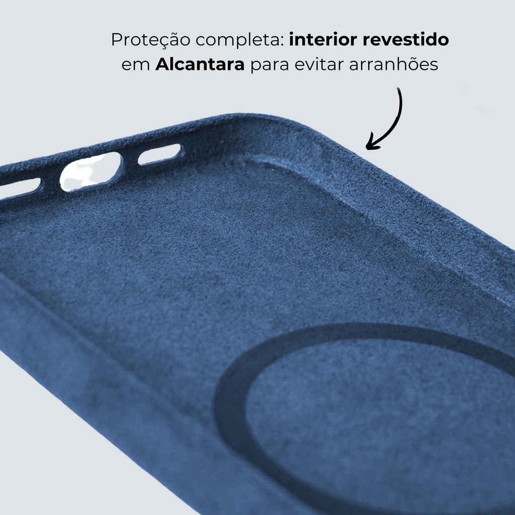 Alcantara Case Magsafe - Azul Oceano