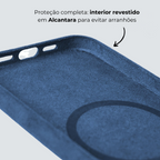 Alcantara Case Magsafe - Azul Oceano