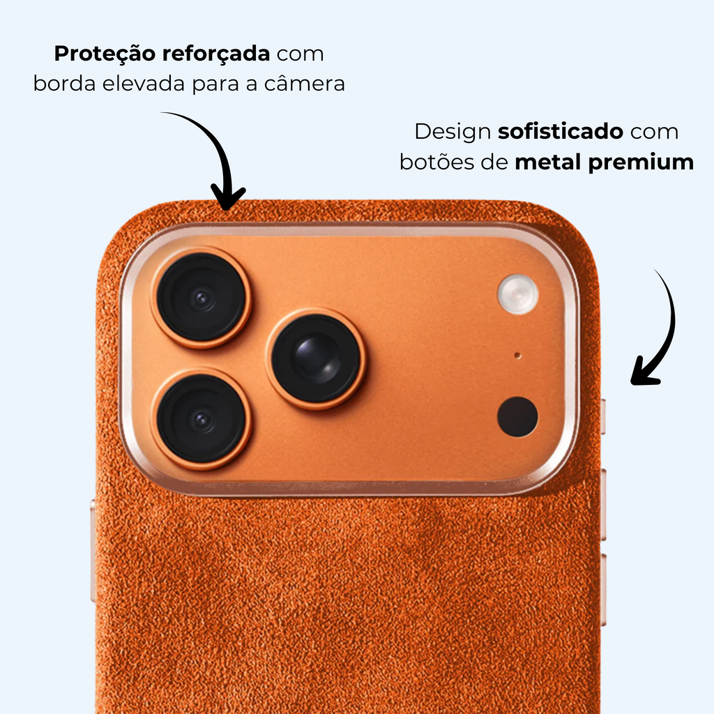 Alcantara case Magsafe - Laranja