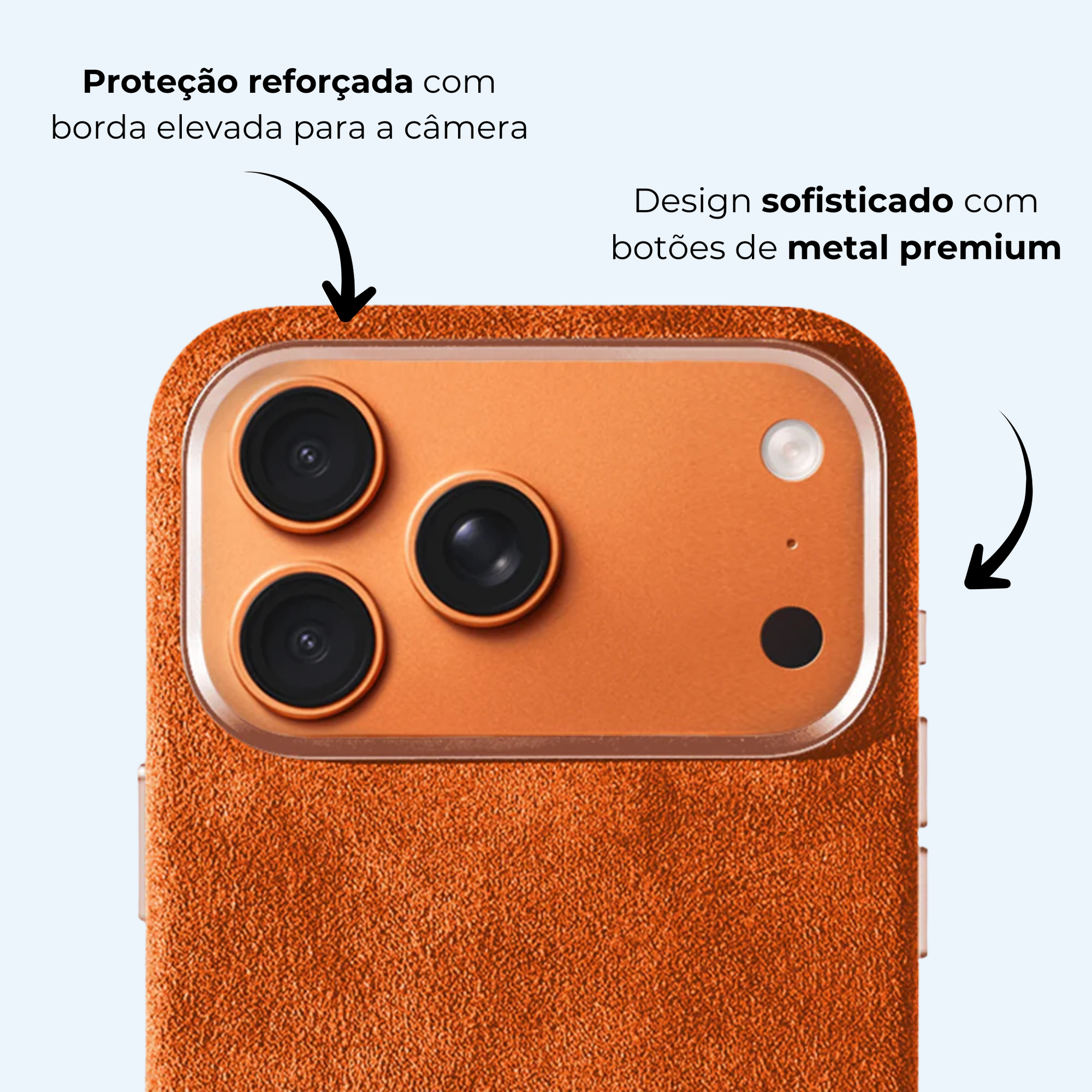 Alcantara case Magsafe - Laranja