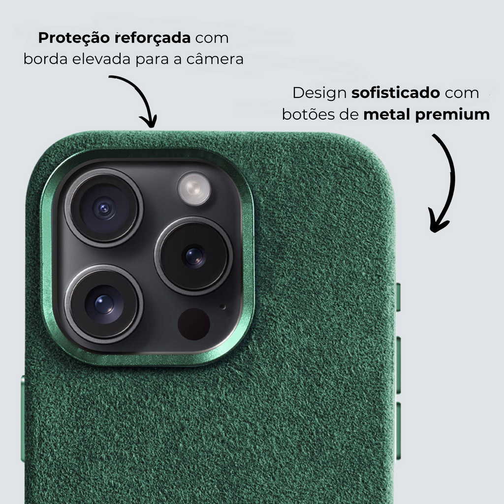 Alcantara Case Magsafe - Verde Meia Noite