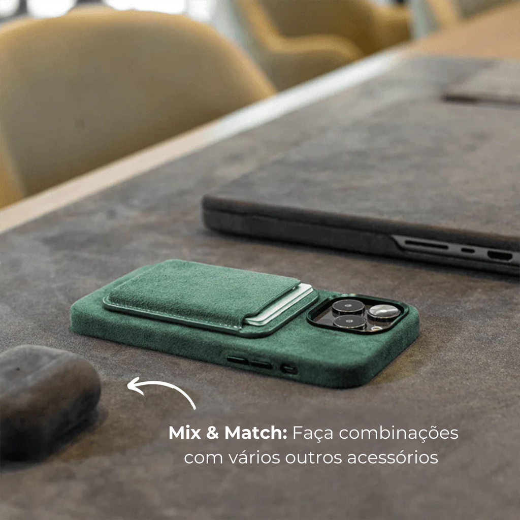 Alcantara Case Magsafe - Verde Meia Noite