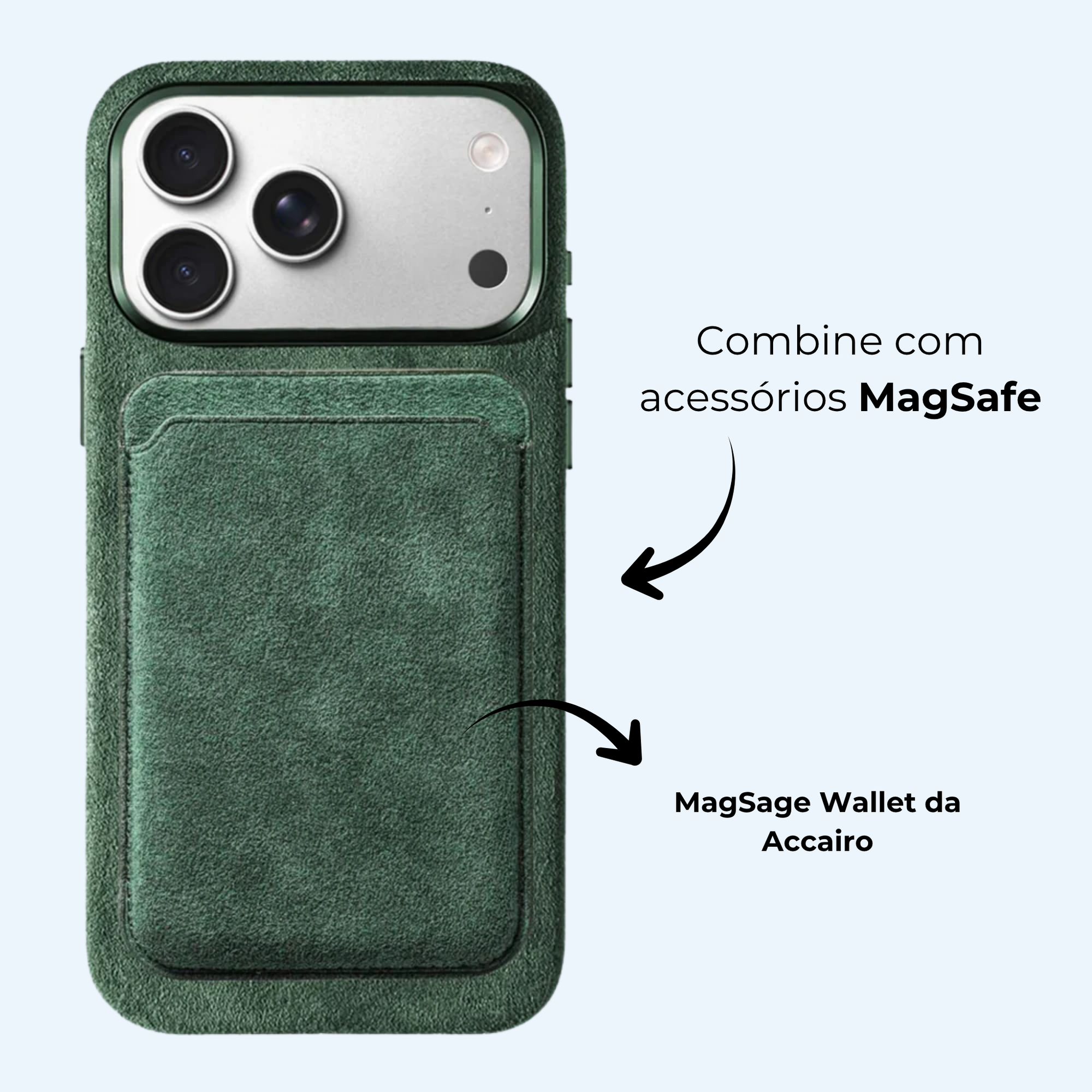 Alcantara Case Magsafe - Verde Meia Noite