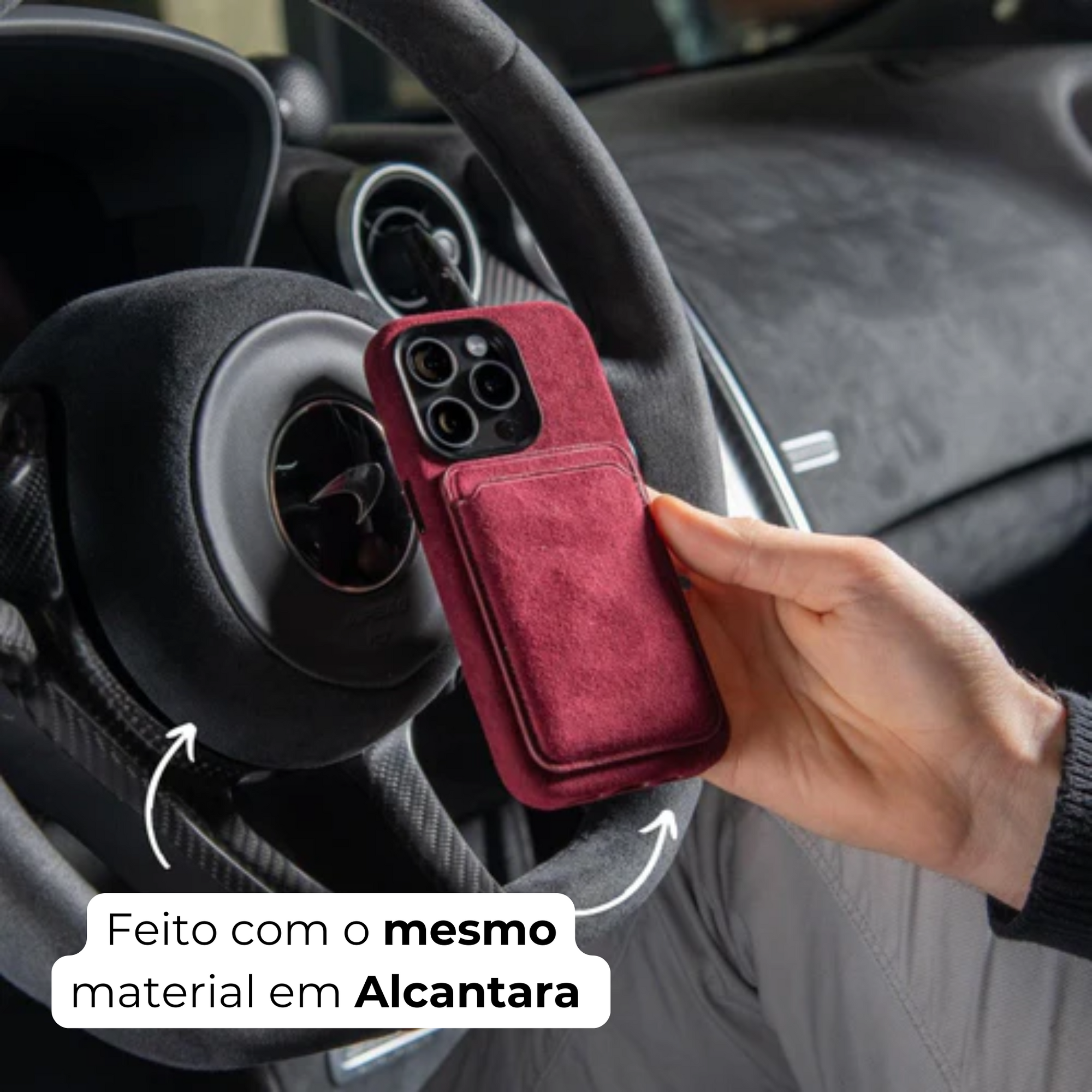 Alcantara Case Magsafe - Vinho